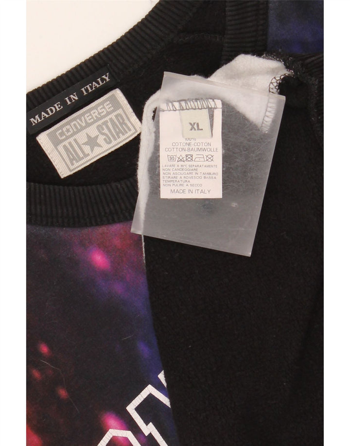 CONVERSE muški džemper s grafičkim motivima XL Black Tie Dye Pamuk