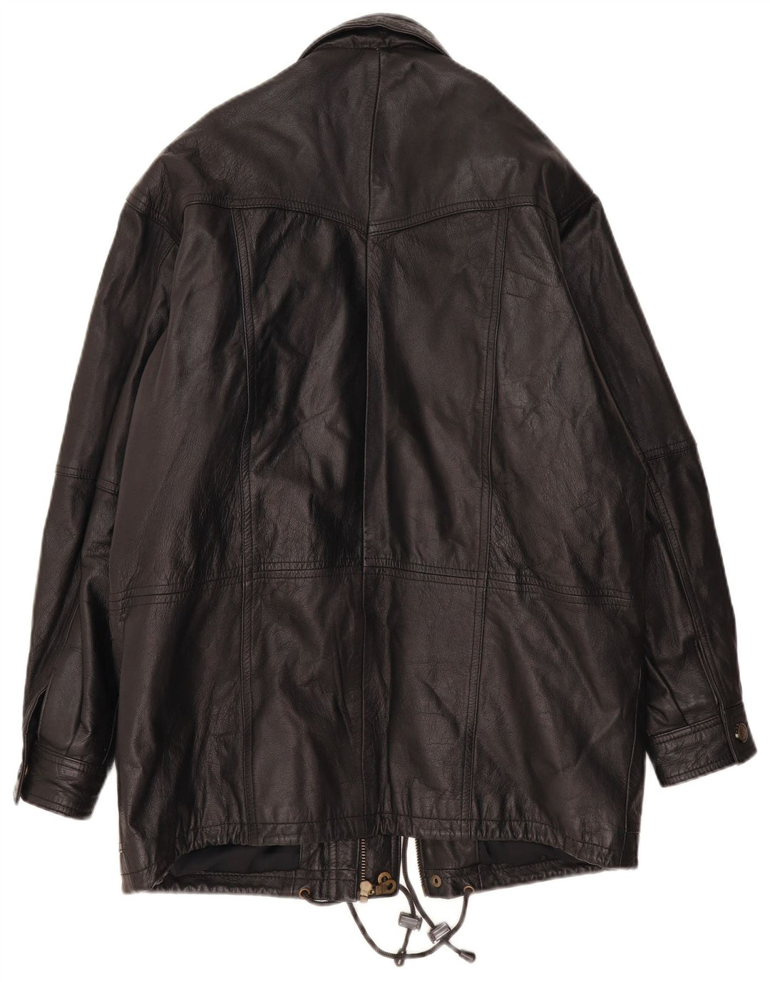 Vintage muški kožni kaput UK 38 srednje crna koža