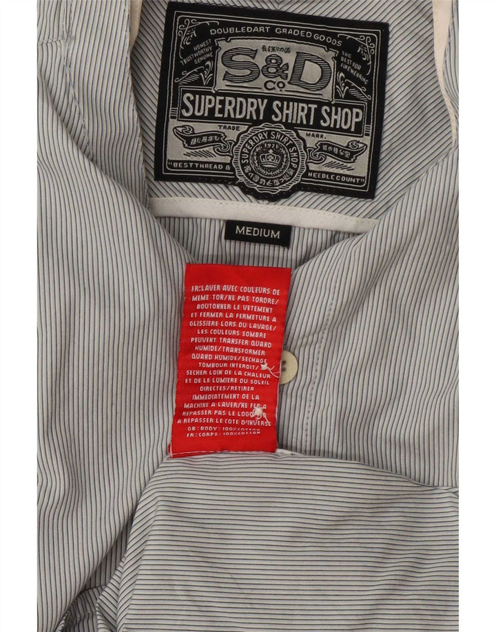 Superdry muška košulja srednje sive pruge, pamuk