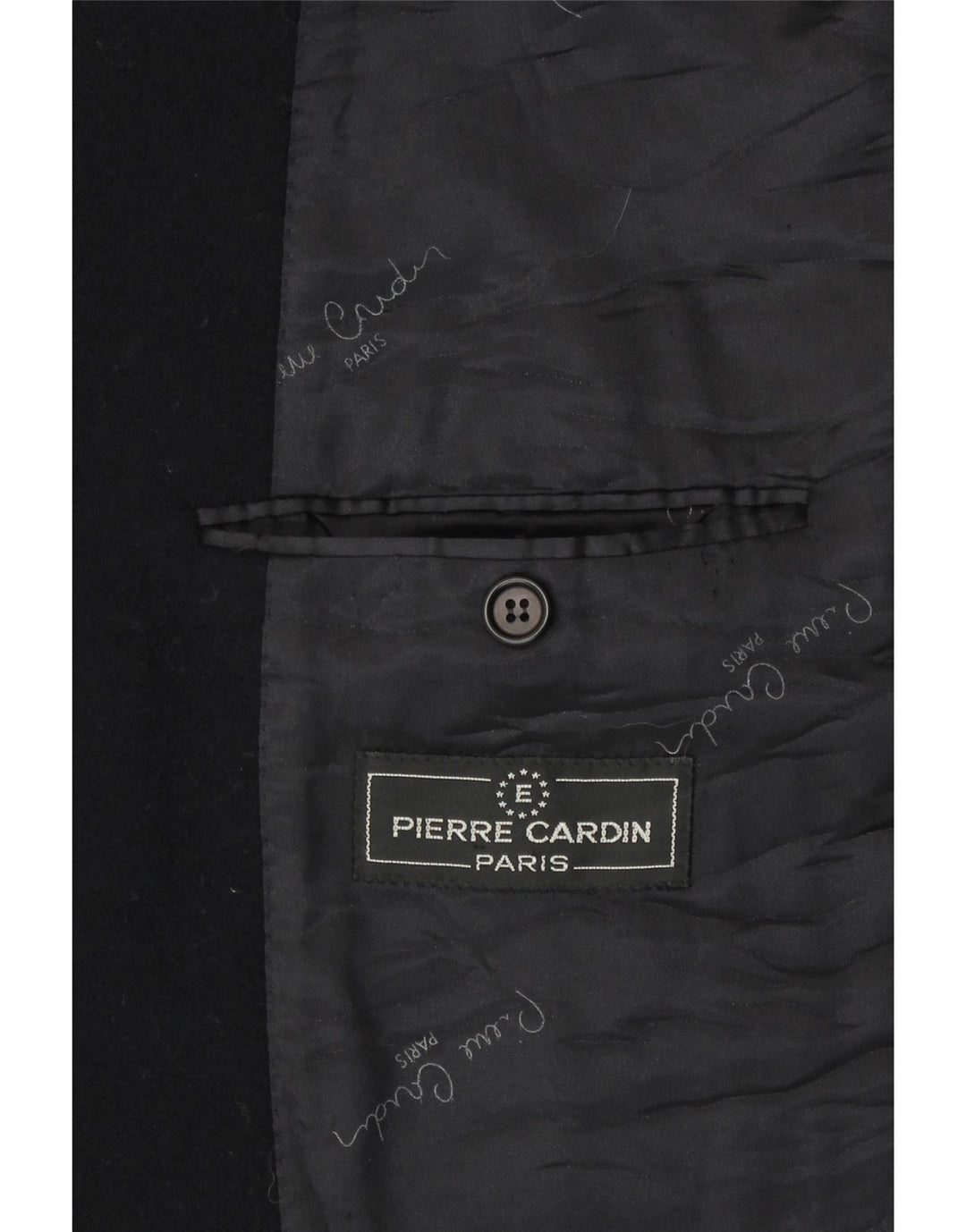 PIERRE CARDIN Mens 2 Button Blazer Jacket UK 38 Medium Navy Blue Wool Vintage Pierre Cardin and Second-Hand Pierre Cardin from Messina Hembry 