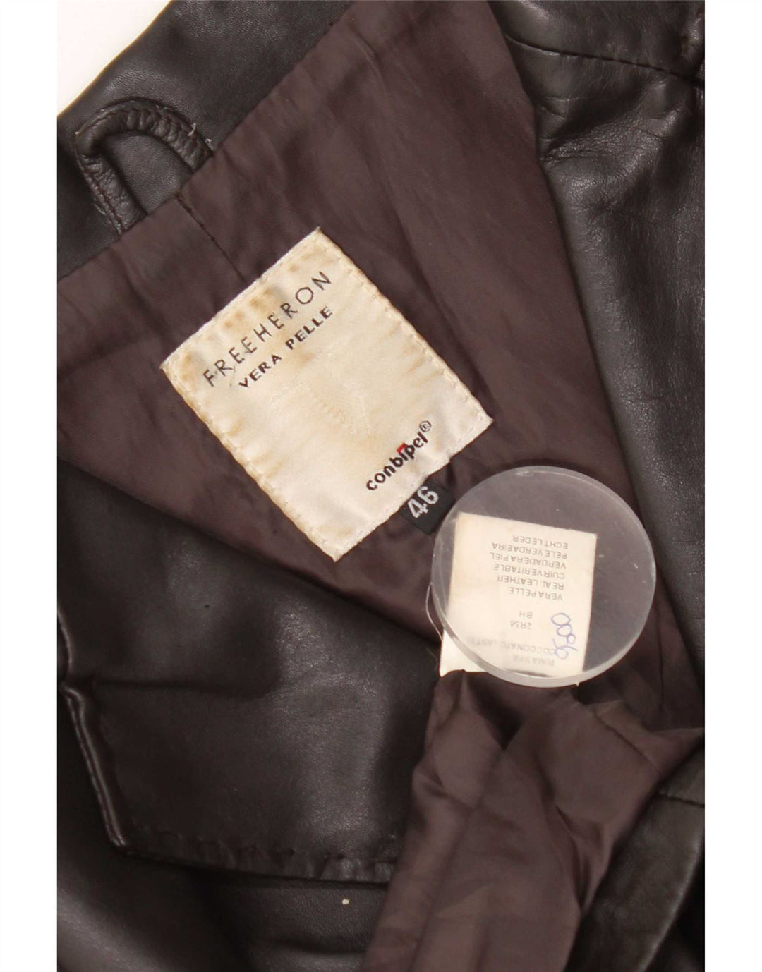 Conbipel ženska kožna jakna s 3 gumba Free Heron IT 46 Large Brown
