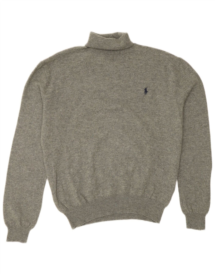 Polo Ralph Lauren muški džemper s rol izrezom srednje sive vune