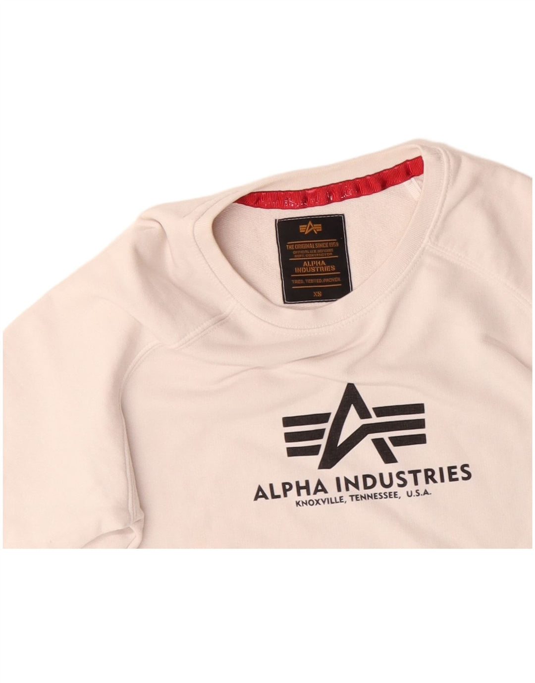 ALPHA INDUSTRIES Muški džemper s grafičkim motivima XS bijeli