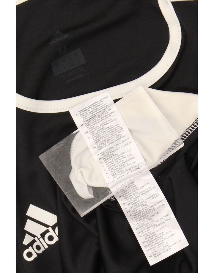 ADIDAS Mens Climalite T-Shirt Top Medium Black Colourblock Polyester Vintage Adidas and Second-Hand Adidas from Messina Hembry 