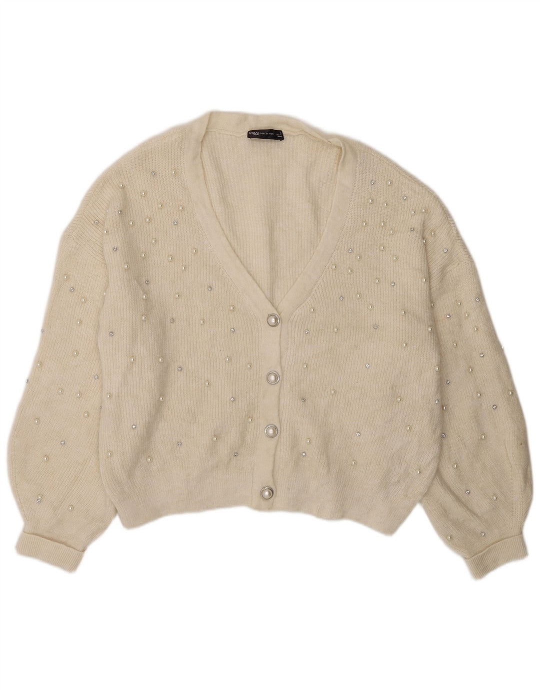 Marks & Spencer ženski preveliki džemper UK 16 Large Off White
