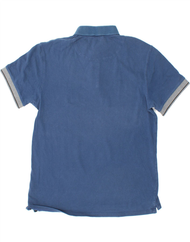 REFRIGUE Mens Slim Polo Shirt XL Navy Blue Cotton Vintage Refrigue and Second-Hand Refrigue from Messina Hembry 