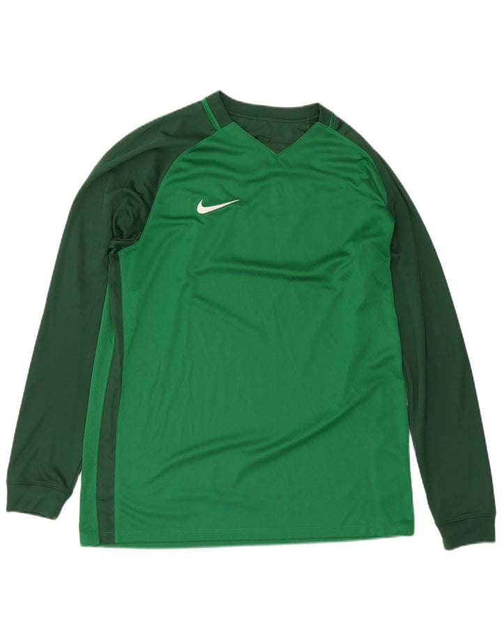 Nike Dri Fit majica s dugim rukavima XL u bloku zelene boje