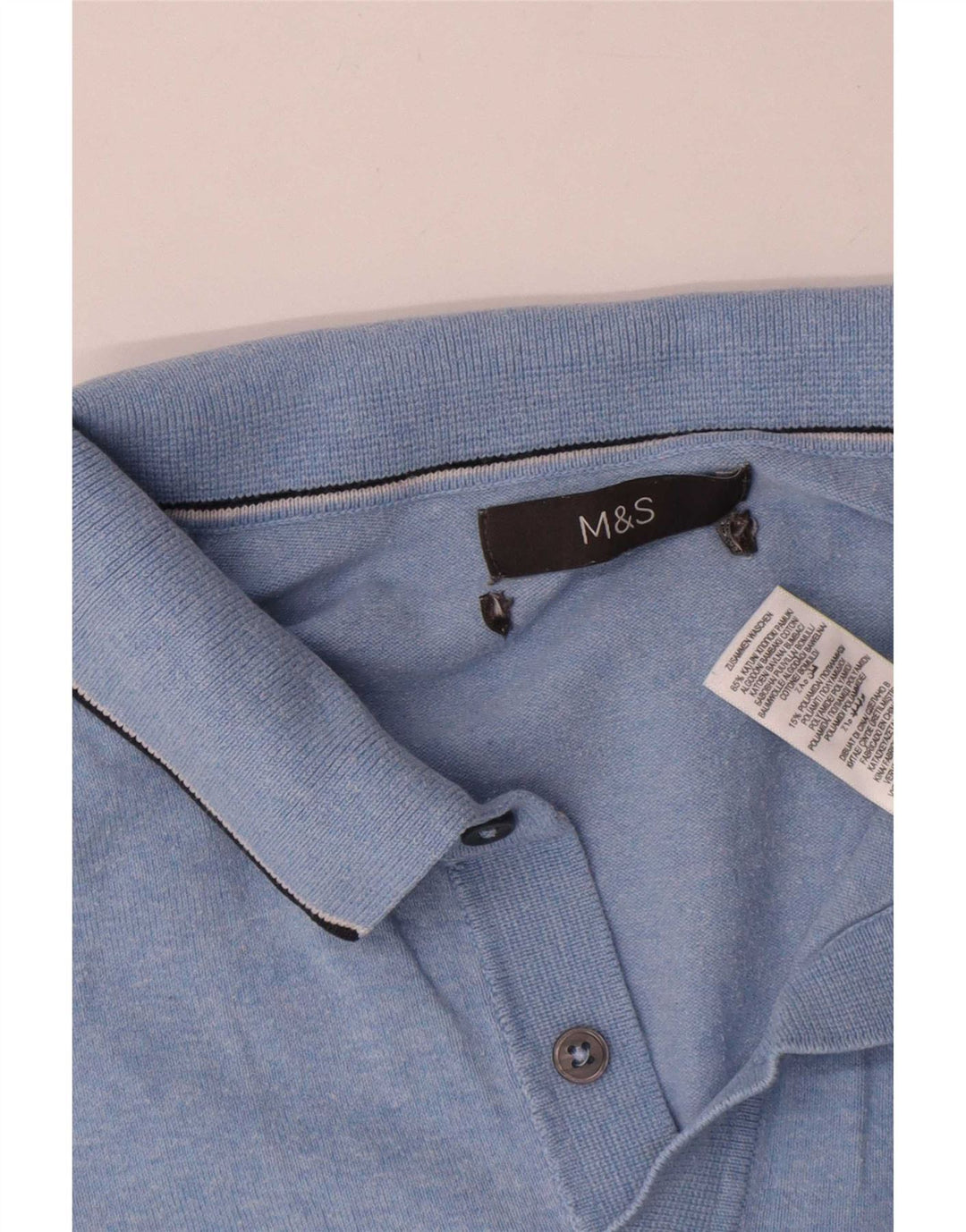 Marks & Spencer muška polo majica Srednje plavi pamuk