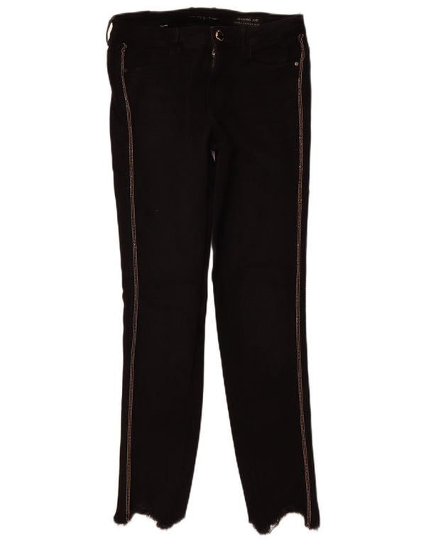 GUESS Ženske uske jegging traperice srednjeg rasta W28 L28 crni pamuk