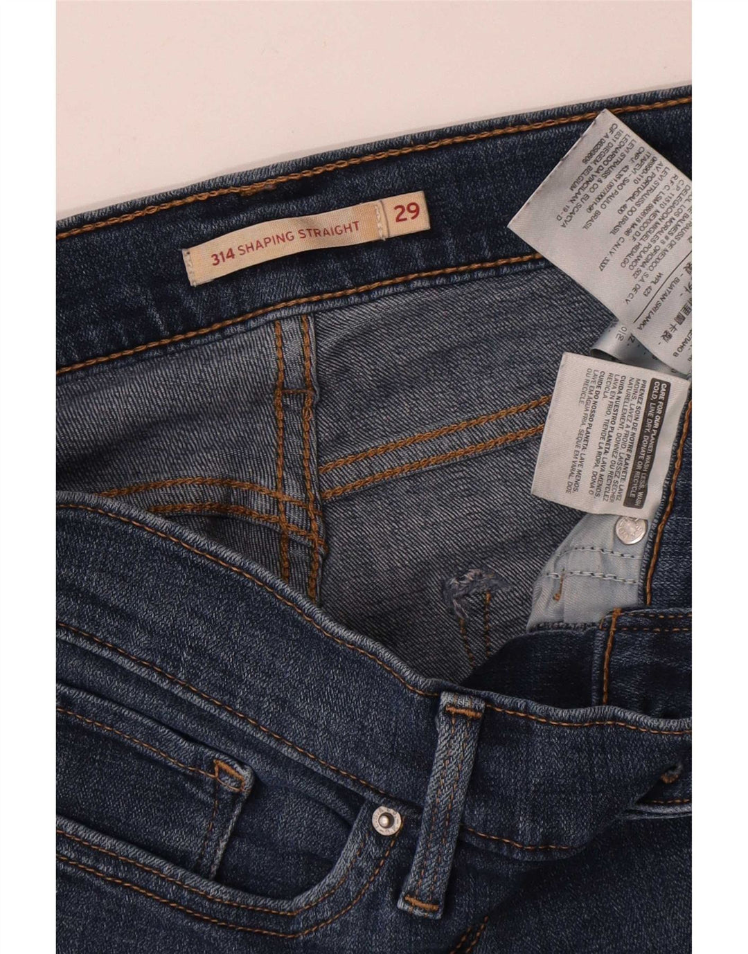 Levi's ženske ravne traperice 314 za oblikovanje W29 L30 plavi pamuk