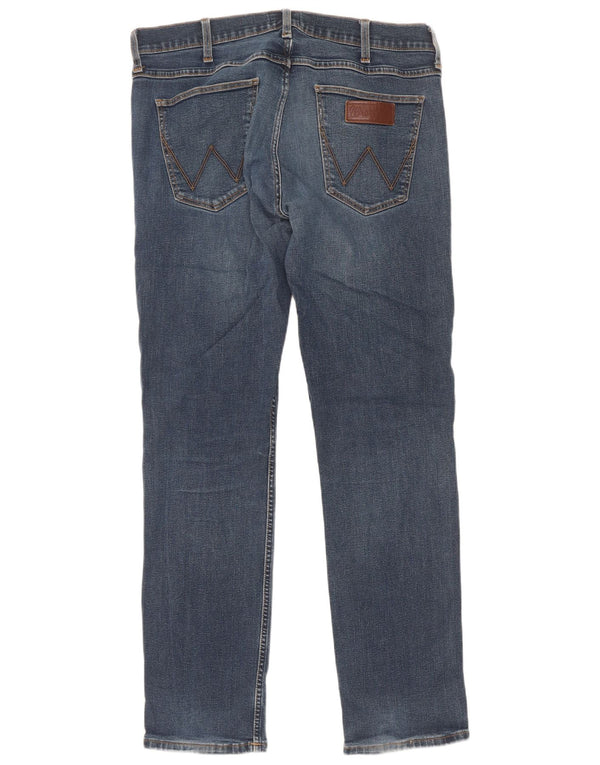 Wrangler muške ravne traperice regularnog kroja W34 L32 plavi pamuk