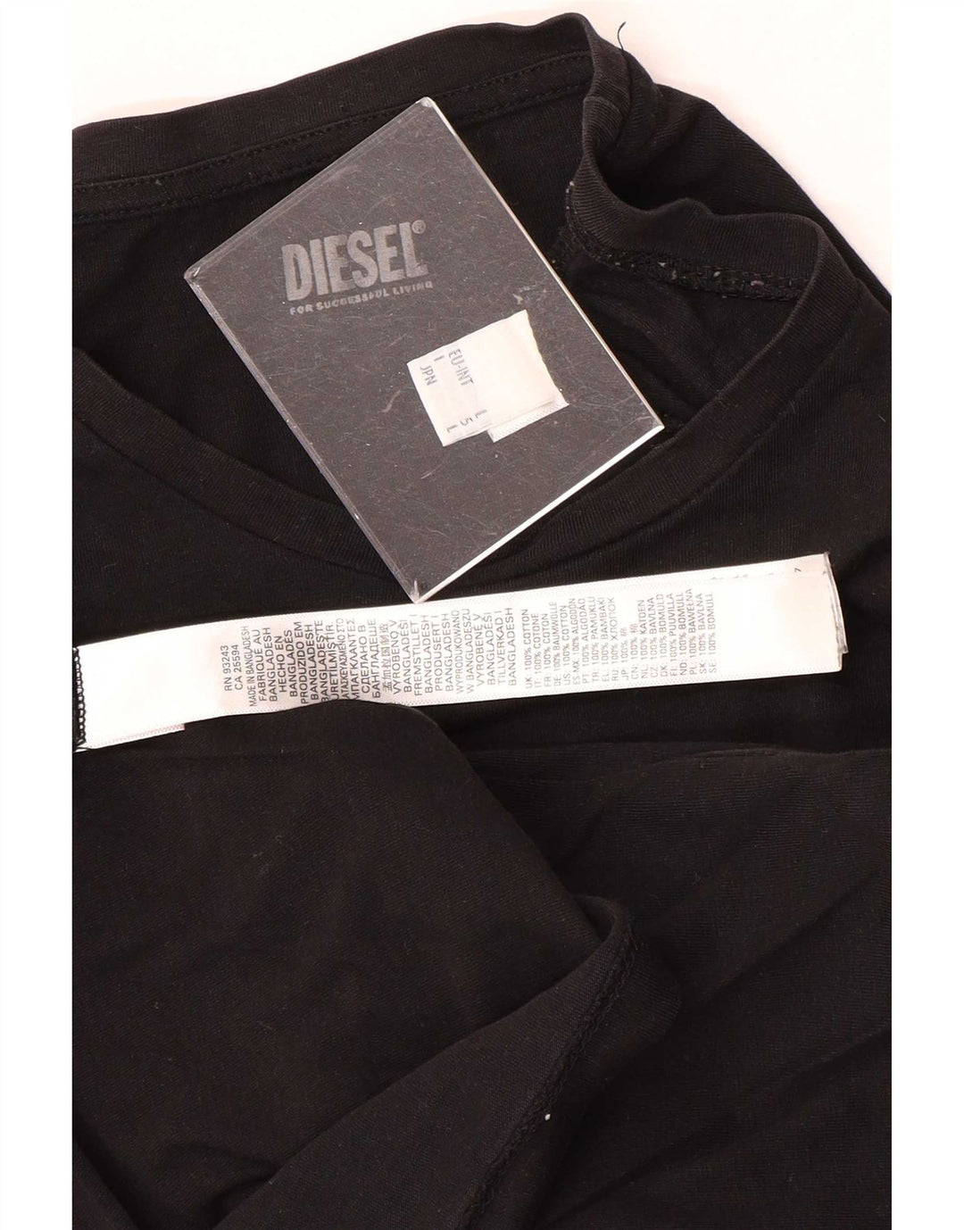 Diesel Muška majica kratkih rukava Veliki crni pamuk
