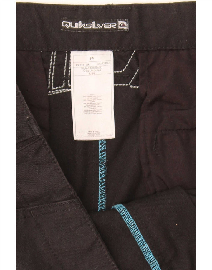 Quiksilver muške grafičke chino kratke hlače W34 veliki crni poliester