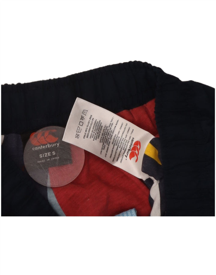 CANTERBURY Muške hlače od trenirke s grafičkim motivima, male tamnoplave poliesterske hlače