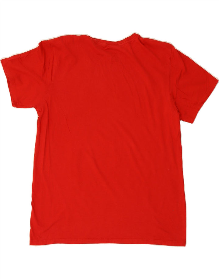 NIKE Mens Athletic Cut Graphic T-Shirt Top Medium Red Cotton Vintage Nike and Second-Hand Nike from Messina Hembry 