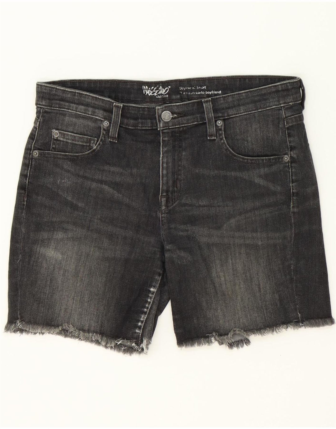 MOSSIMO Womens Boyfriend Denim Shorts US 8 Medium W34  Grey Cotton Vintage Mossimo and Second-Hand Mossimo from Messina Hembry 