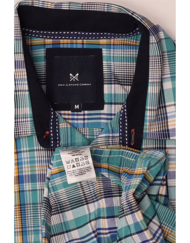 Crew Clothing Muška košulja kratkih rukava Srednje plavi karirani pamuk
