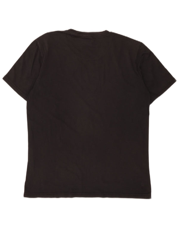 Champion Mens Graphic T-Shirt Top Small Black Cotton