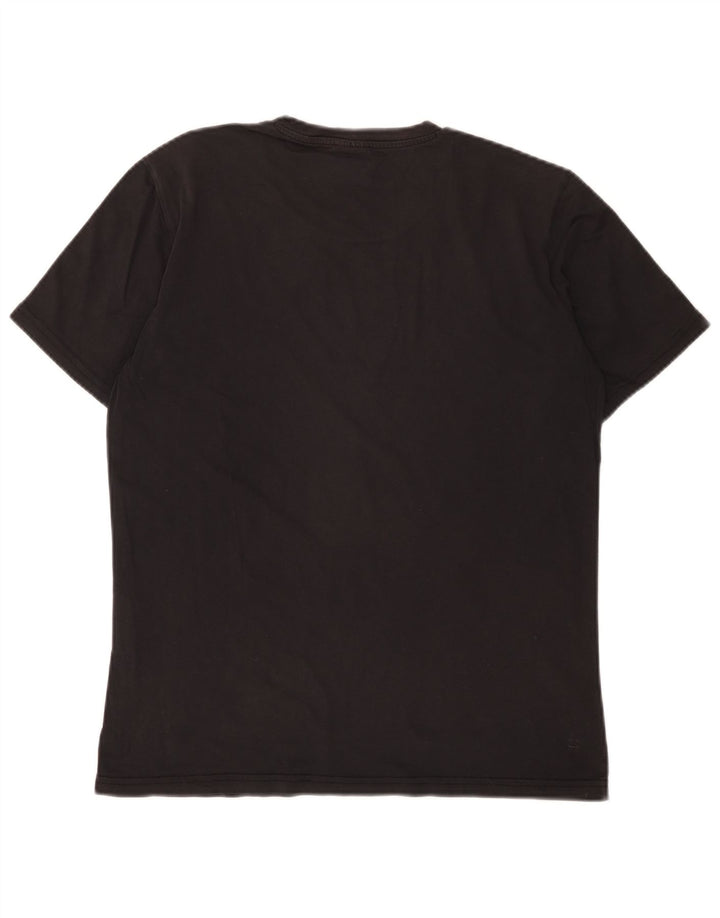 Champion Mens Graphic T-Shirt Top Small Black Cotton