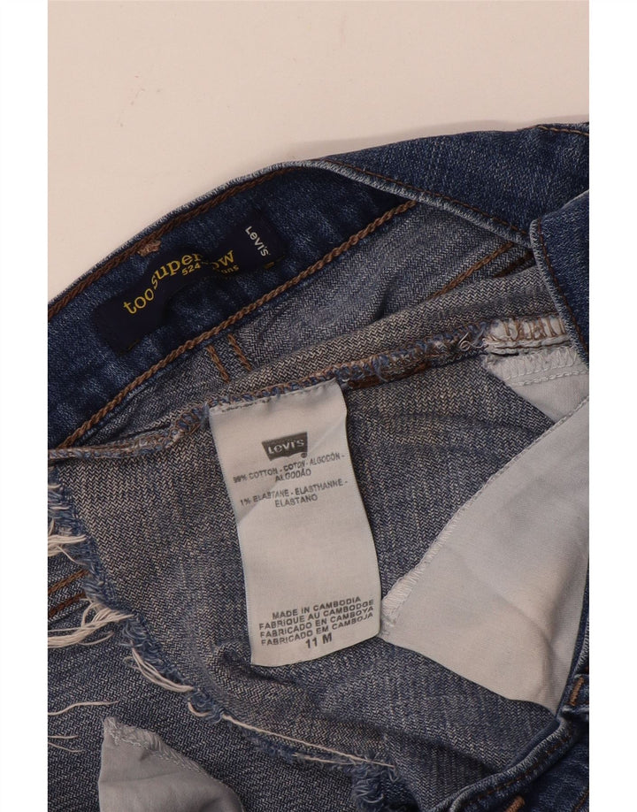 Levi's ženske kratke hlače od trapera 524, super niske US 11 Large W32 plave