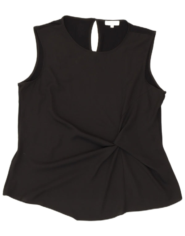 WAREHOUSE Ženska majica bez rukava UK 16 Velika crna viskoza