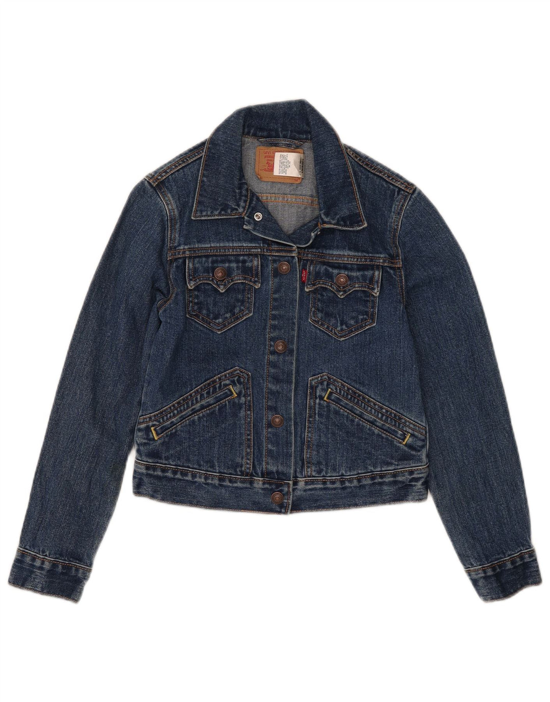 Levi's Girls Denim Jakna 7-8 Years Large Blue Pamuk