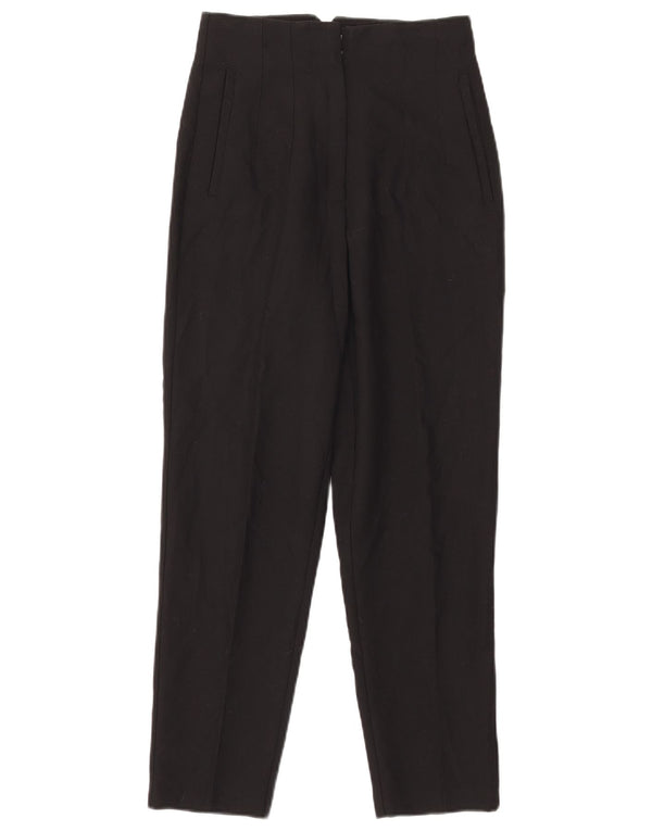 Zara ženske sužene ležerne hlače visokog struka male W26 L26 crne