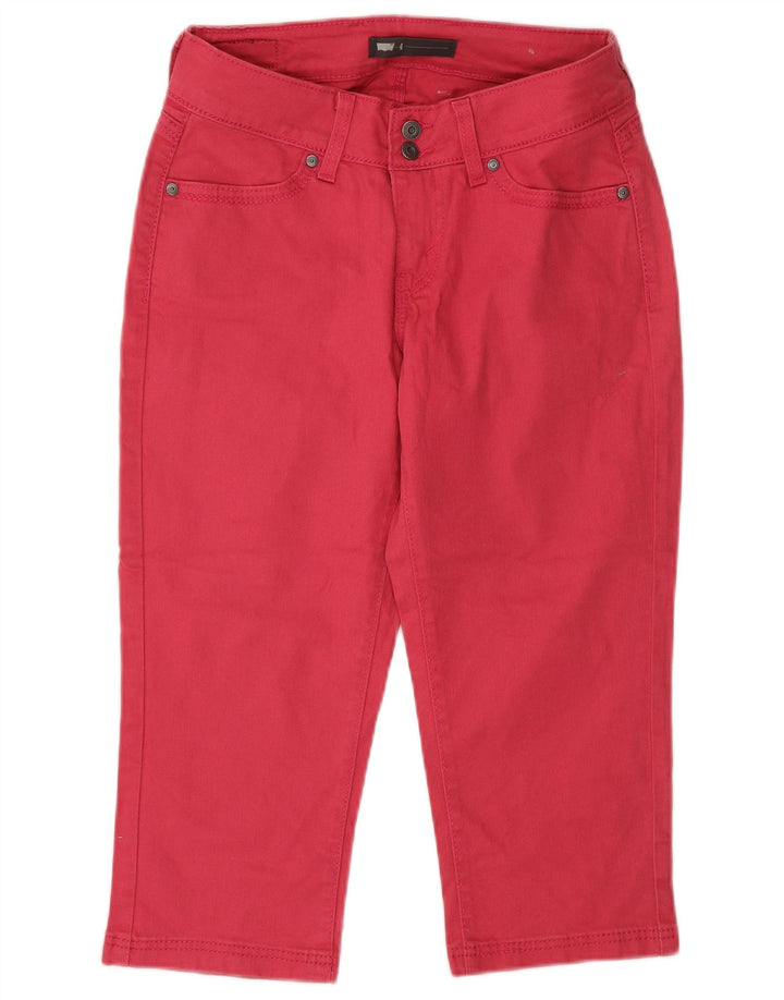 Levi's ženske kapri traperice US 4 male W27 L20 ružičasti pamuk