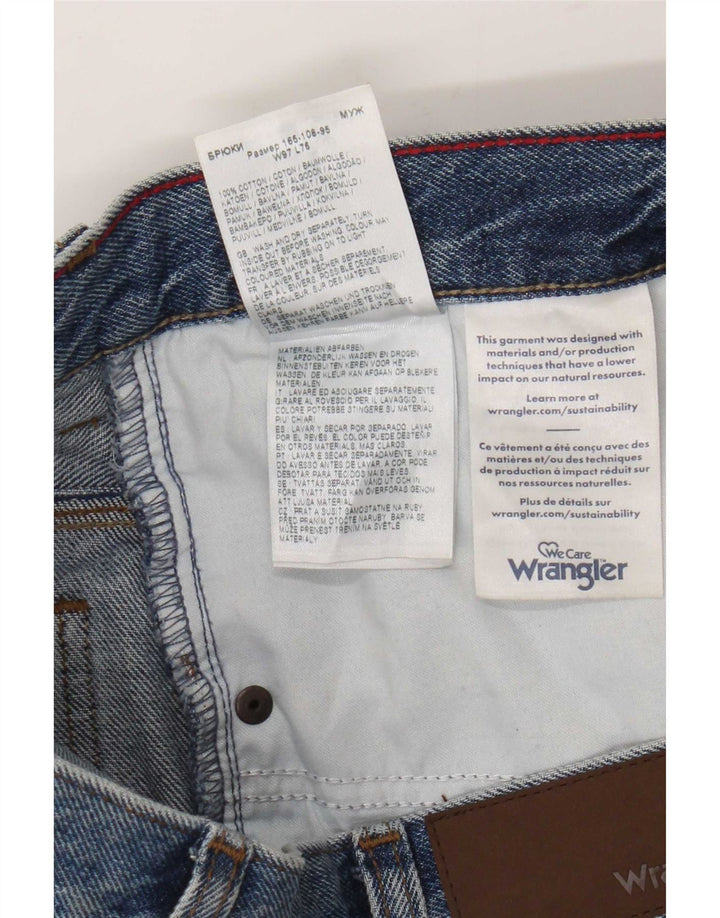 Wrangler muške ravne traperice W38 L27 plavi pamuk