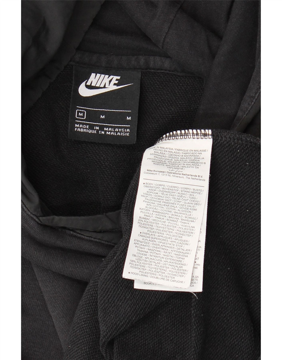 Nike muška majica s kapuljačom srednje veličine, crni pamuk