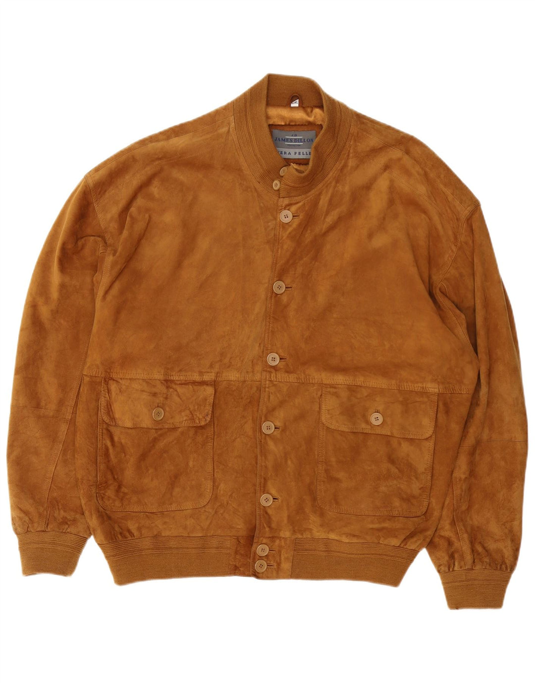 James Dillon muška bomber jakna od brušene kože UK 44 2XL smeđa koža
