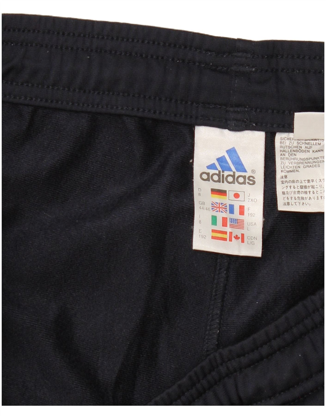ADIDAS muške hlače za trenirku UK 44/46 velike tamnoplave poliesterske hlače