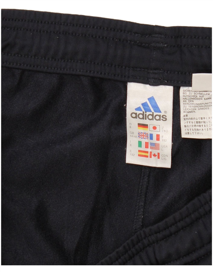 ADIDAS muške hlače za trenirku UK 44/46 velike tamnoplave poliesterske hlače