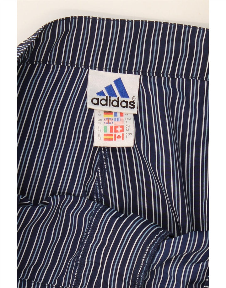 ADIDAS Ženske chino kratke hlače UK 16 Large W32 tamnoplavi prugasti poliester