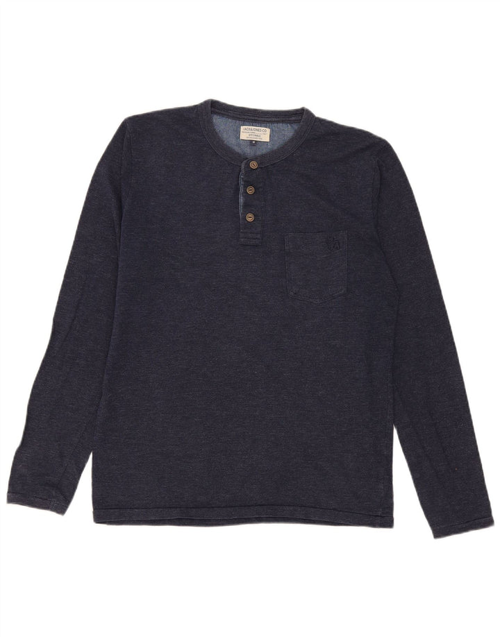 Jack & Jones muška majica s dugim rukavima srednje tamnoplave boje