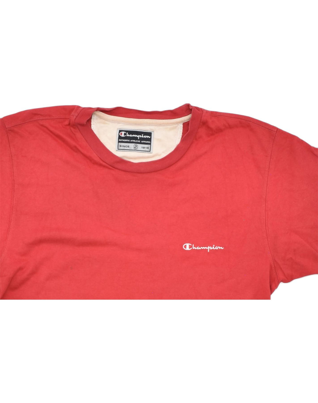 CHAMPION Mens T-Shirt Top Small Red Cotton | Vintage | Thrift | Second-Hand | Used Clothing | Messina Hembry 