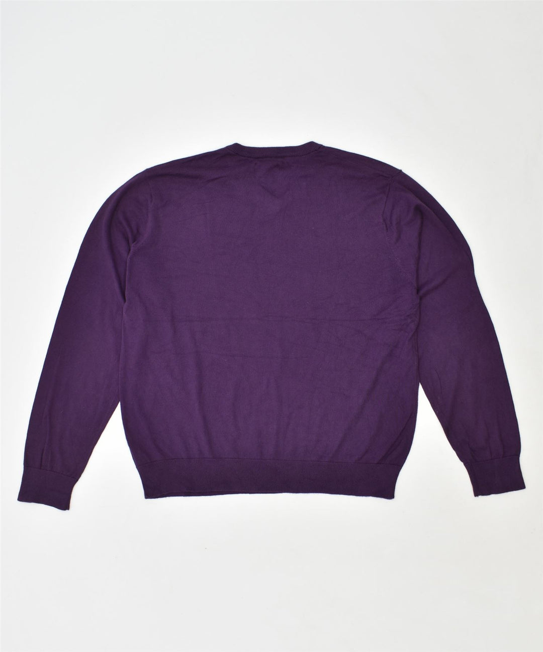 MICHAEL KORS Mens V-Neck Jumper Sweater Large Purple Cotton | Vintage | Thrift | Second-Hand | Used Clothing | Messina Hembry 