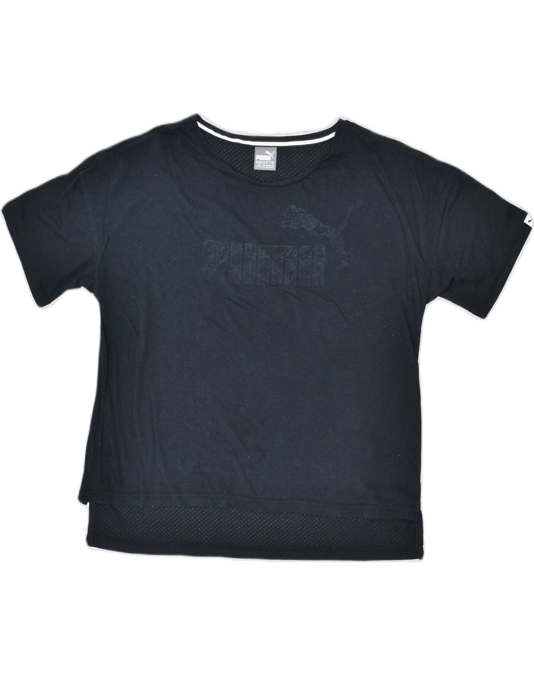 PUMA Womens Graphic T-Shirt Top UK 14 Large Black | Vintage | Thrift | Second-Hand | Used Clothing | Messina Hembry 