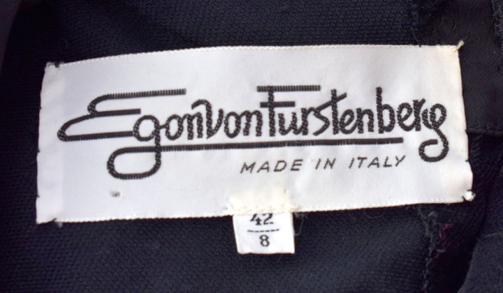 EGONVON FURSTENBERG Womens Velvet Sheath Dress UK 8 Small Black Vintage | Vintage | Thrift | Second-Hand | Used Clothing | Messina Hembry 