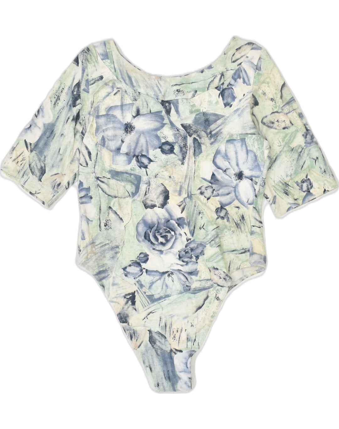 DOCCIA FREDDA Womens Bodysuit UK 6 XS Multicoloured Floral | Vintage | Thrift | Second-Hand | Used Clothing | Messina Hembry 