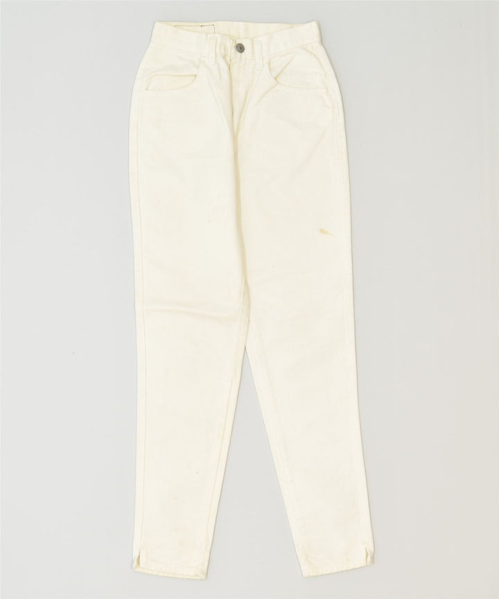 SISLEY Womens Slim Jeans W26 L29 White Cotton Classic | Vintage | Thrift | Second-Hand | Used Clothing | Messina Hembry 